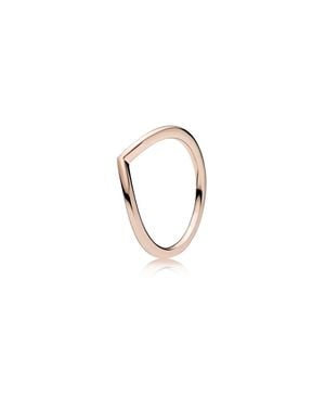 PANDORA Shining Wish Wishbone Rose Ring - Metallic