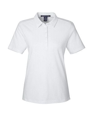 Devon & Jones Crownlux Performance Geo Polo - White