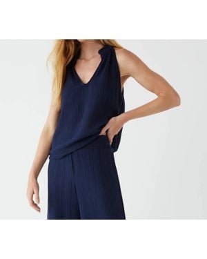 Michael Stars Viola Gauze Tank Top - Blue