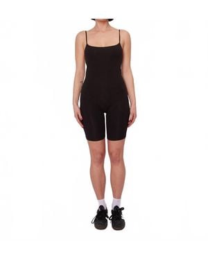 Skin Zaria Short Catsuit - Black