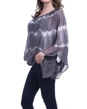 Gigi Moda Francia 34 Sleeve Blouse - Blue