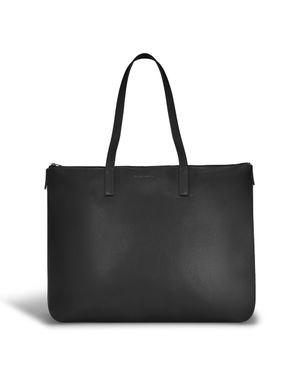 CHAMPS Onyx Leather Business Tote - Black