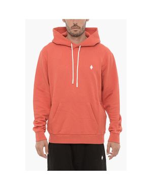 Marcelo Burlon Brushed Cotton Hoodie - Red
