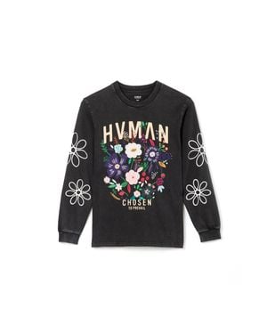 HVMAN Long Sleeve Crew Neck Tee - Black