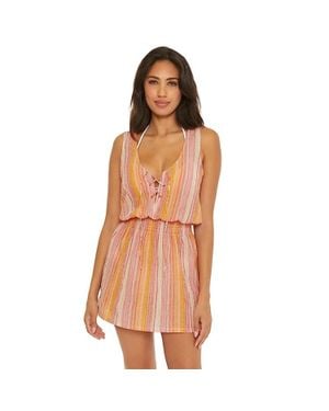 Becca By Re Virtue Bella Cover Up Plunge Swimwear Gbo3450 - Orange