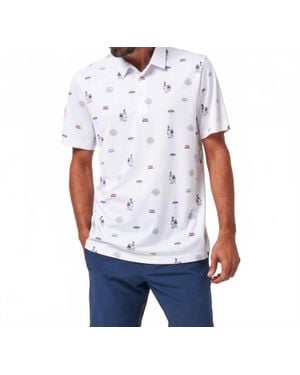 Travis Mathew Neighborhood Party Polo Shirt - White