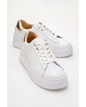 Forever & Always Shoes Paloma Leather Sneaker - White