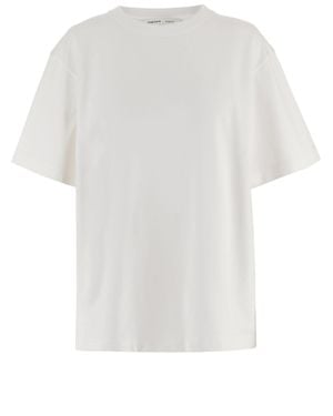 Carven Cotton T-Shirt With Round Neck - White