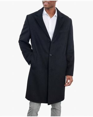 London Fog Signature 42" Single Breasted Wool Jacket - Blue