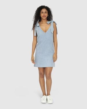 Belle & Bloom Burning Love Tie Shoulder Mini Dress - Blue