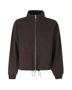 Woc Lanzhou Jacket With High Collar And Drawstring Hem - Black