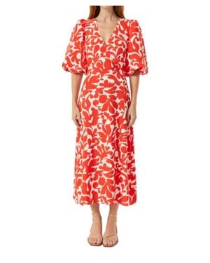 RHODE Ina Midi Dress - Red