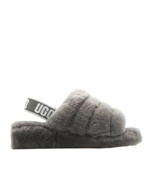 UGG Fluff Yeah Slingback Slippers - Gray