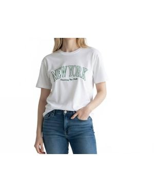 AMBAR New York City Printed Short Sleeve T-Shirt - Blue