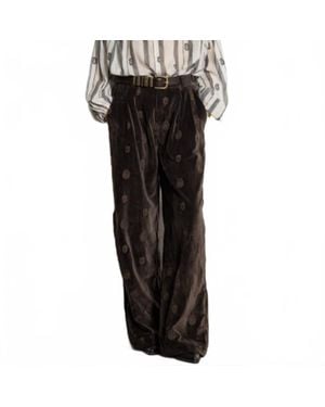 MAISON HOTEL Velluto Paco Wide-Leg Pant - Black