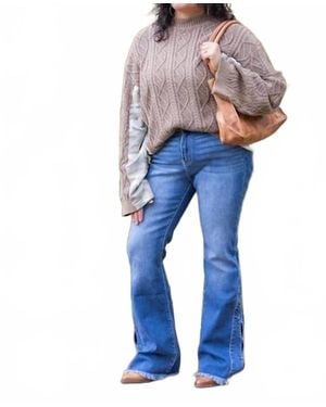 Kancan Rila High Rise Flare Jeans - Blue