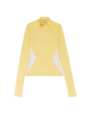 Kijun Zip Up Uniform Top - Yellow