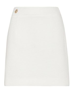 Philipp Plein Logo-Plaque Detail Skirt - White