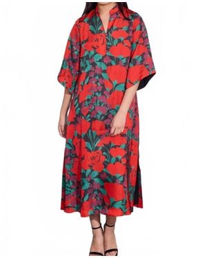 Alden Adair Jerry Legacy Floral Maxi Dress - Red