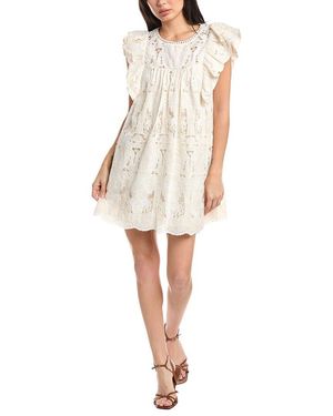 Stellah Iva Novelty Lace Mini Dress - White