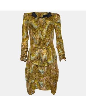 Peter Pilotto Printed Silk Dress - Green