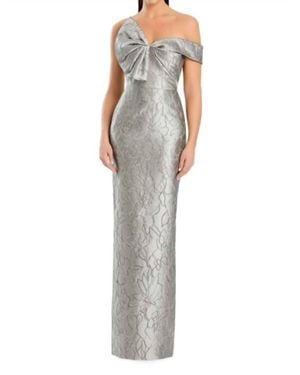 Daymor Back Slit One-Shoulder Bow Dress - Multicolor
