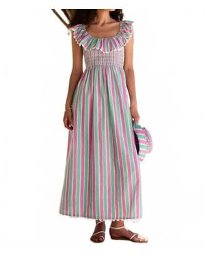 Pink City Prints Susie Midi Dress - Purple