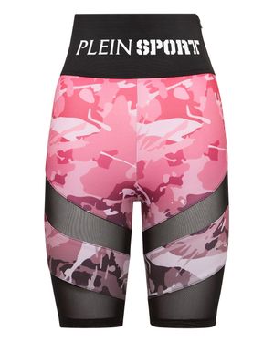 Philipp Plein Jogging Cyclist Leggings Camouflage - Red