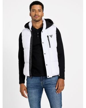 Guess Eco Owen Hooded Puffer Vest - Blue