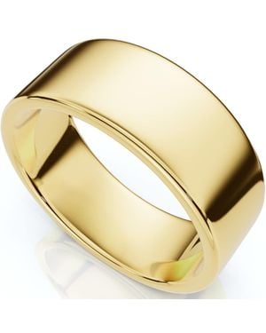 Pompeii3 7Mm Flat High Polished Wedding Band 10K Size Selectable - Metallic