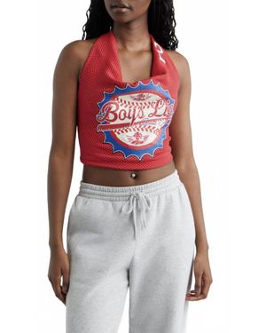 Boys Lie Sporting Blues Halter Top - Red