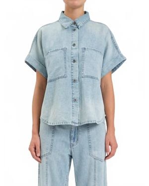 DAZE Shore Shirt Top - Blue