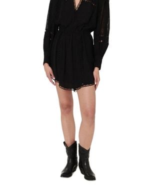 IRO Cassie V-Neck Mini Dress - Black