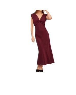 Fifteen Twenty Cierra Ruffle Detail Midi Dress - Red