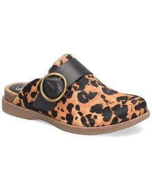 Söfft Billie Printed Haircalf Mule - Brown