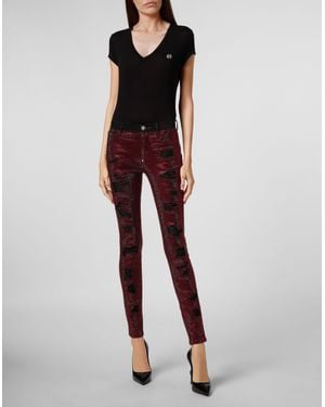 Philipp Plein High Waist J Crystal - Purple