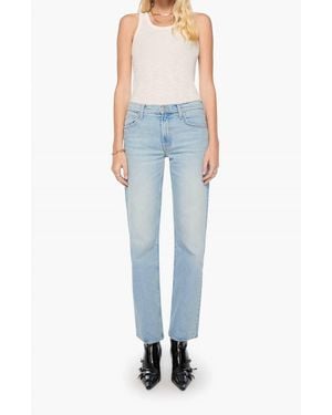 Mother Newbie Skimp Straight-Leg Pants - Blue