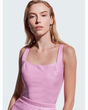 AS by DF Clementine Recycled Leather Top - Pink