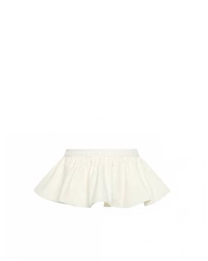 Lia Sahara Reversible Ruffle Belt - White