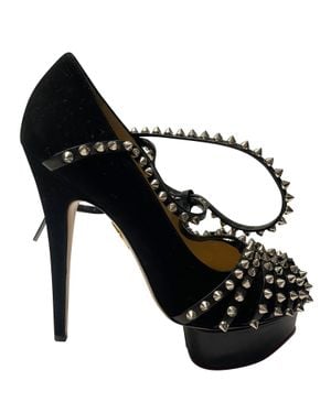 Charlotte Olympia Angry Portia Studded Platform Pumps - Black