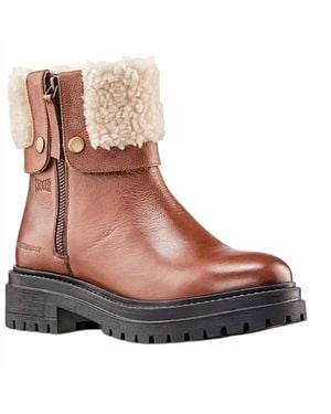 Cougar Shoes Leather Waterproof Winter Boots - Brown
