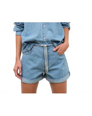 DAZE Maddie Midrise Shorts - Blue