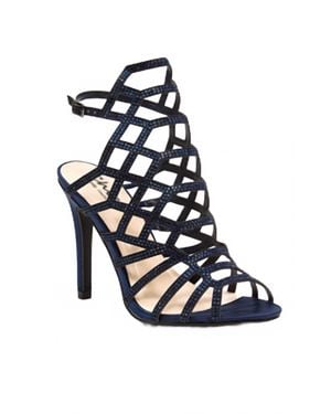 Lady Couture Strappy Sandal With Diamond Stones - Blue