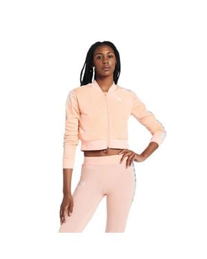 Kappa 222 Banda Asber 2 Bomber Jacket Full Zip Cropped Red490 - Pink