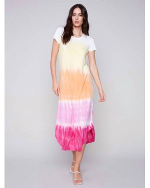 Charlie b Tie Dye Tee Shirt Dress - Pink