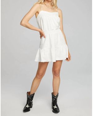 Saltwater Luxe Creamy Linen Mini Dress - White