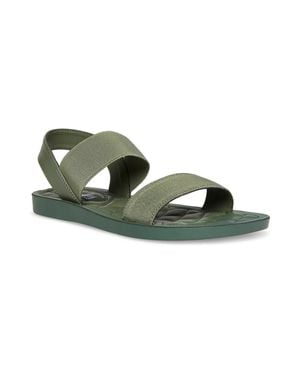 Steve Madden Randie Faux Leather Quilted Slingback Sandals - Green