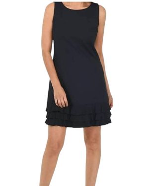 Lulu-B Sleeeveless Ruffle Trim Dres - Black