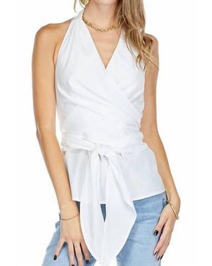 J joy Corrine Wrap Halter Top - White