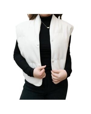 Elan Faux Leather Vest - Black